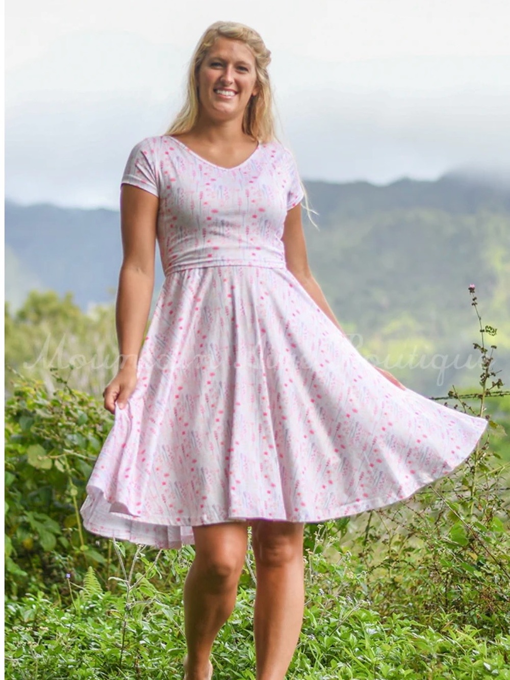 Nursing Friendly-The Ballerina Watercolor Dress